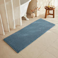 TYUU Waffle Runner Rug Bathroom, Long Boho Bathroom Rugs Non Slip Washable Super Absorbent Quick Dry Farmhouse Bath Decor, 60"x24" Denim Blue