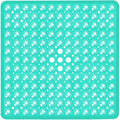 Square Shower Bathtub Mat Non Slip for Inside Shower Clear Green 21x21 Inch, Shower Stall Mats for Bathroom Floor, Soft Bath Mat for Tub with Big Suction Cups Drain Holes, Easy Washable Dry