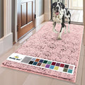 Muddy Mat® | Super Absorbent Door Mat Indoor, Microfiber Quick Dry Chenille Entryway Rug, Non-Slip Front Door Mat, Indoor Mats for Entryway, Machine Washable Pet Rug, Pink 24"x60"