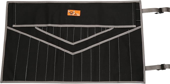 BULL TOOLS Tool Set Organizer, Tool Kit Pouch with 28 Pockets Wrench Set Organizer, Metric & SAE Durable Duck Canvas, Roll-Up Tool Bag for Mechanics, DIYers & Electricians (Tools Not Included)