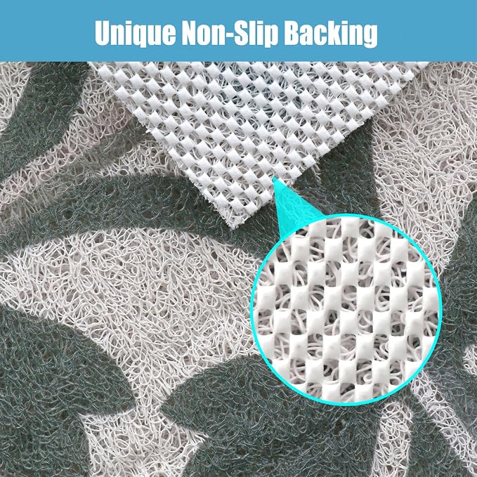 Square Shower Mat 32x32 Inch Non Slip Bath Mat for Inside Shower Loofah Shower Mat for Elderly Soft Textured Foot Massage Pad Bathroom Floor Mat for Wet Area, Without Suction Cups, Quick Drying