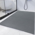 HOMBYS 58 x 32 Extra Large Shower Mat for Shower Stall Tub, Non Slip Bath Mat Bathroom Accessories, PVC Mats for Shower and Bathroom, Quick Drying, (Gray, 58"x32")