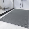 HOMBYS 35 x 24 Extra Large Shower Mat for Shower Stall Tub, Non Slip Bath Mat Bathroom Accessories, PVC Mats for Shower and Bathroom, Quick Drying, (Gray, 35"x24")