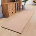 Runner Rug with Non Slip Rubber Backing, Washable Soft Floor Carpet for Kitchen, Hallway, Entryway Indoor, Bedroom, Laundry, Low Pile Area Rugs, Solid Color with Pointillism Style (Camel, 2' * 6')
