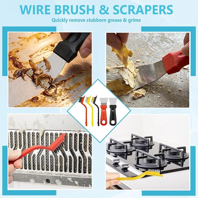 15PCS Crevice Cleaning Brush, Hard Bristle Grout Scrub Brushes, Multifunctional Gap Detail Cleaning Tools for Bathroom, Kitchen, Window Sill, Tile Corners & Household Deep Cleaning