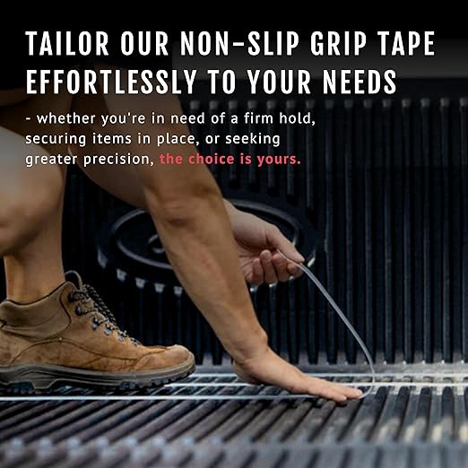 CATTONGUE GRIPS Non-Abrasive Grip Tape Roll - 1” Wide Heavy-Duty, Waterproof Anti-Slip Tape for Wrapping Tools, Grab Bars, Gym Equipment & More - Indoor & Outdoor Non-Skid Solution (Glow, 10ft)