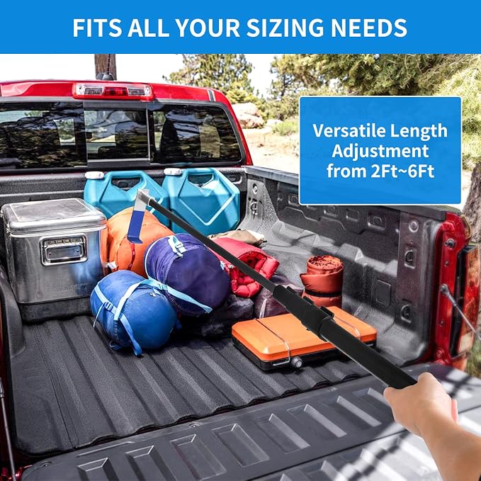 6FT Truck Cargo Grabber Telescoping Truck Bed Retriever Tool Multi-Use Truck Bed Tool Truck Accessori Extendable Reaching Tool Suited for Pickup Trucks SUVs Trailers RVs Boats Garages or Homes