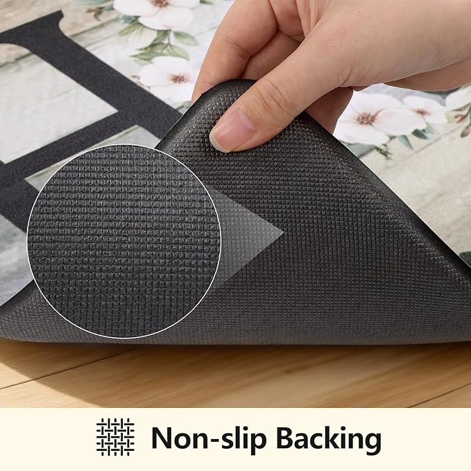 Yamaziot Anti Fatigue Kitchen Rug Set of 3, Non-Slip Waterproof Farmhouse Cushioned Comfort Standing Floor Mat for Kitchen, Office, Sink, Laundry