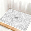 Square Shower Mat Non Slip: 32 x 24 Inch Extra Large Shower Mats with Drain Hole in Middle - PVC Loofah Anti Slip Shower Floor Matt for Inside Shower