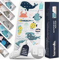 Bath Tub Mat Non Slip Anti Mold for Kids BPA Free INCL Hooks - homerella® Ocean Sea Animals 40x16, Baby Bath Mat Non Slip 200 Suction Cups, Non Toxic Machine Washable Toddler Bath Mat, EU Certified