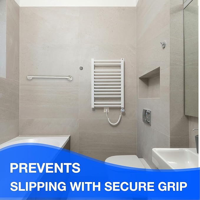 Grab Bar for Bathtub Shower - Stair Bed Toilet Bathroom / Stand Assist & Safety Handrail / 304 Stainless Steel / Knurled Grip / 18"