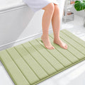 OLANLY Memory Foam Bath Mat 40x24, Super Soft Absorbent Bathroom Rugs, Quick Dry, Machine Washable Shower Floor Rugs, Bathmat Carpet, Bathroom Home Decor Accessories, Vanilla