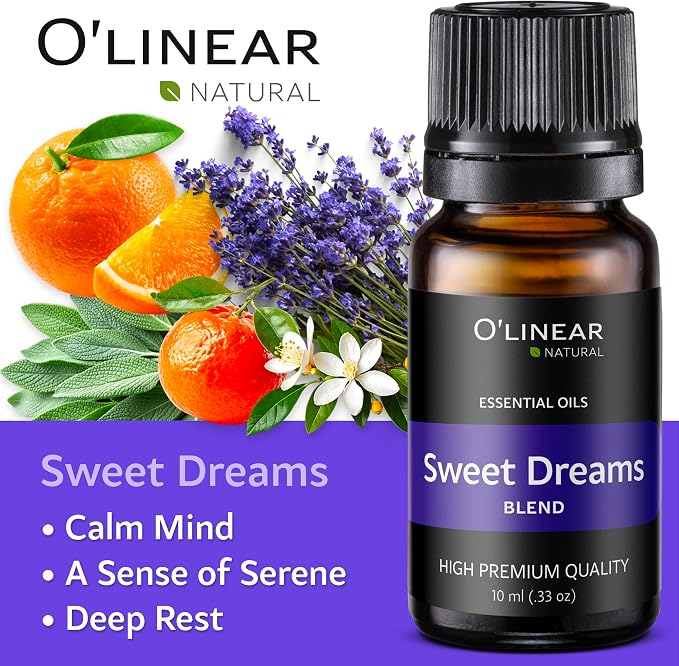 O'linear Essential Oils 6 Blends Set - Perfect for Humidifiers and Diffusers, Aromatherapy Diffuser Oils Scents, Essential Oil Kit for Home Use, Essential Oil Pack with Various Scents