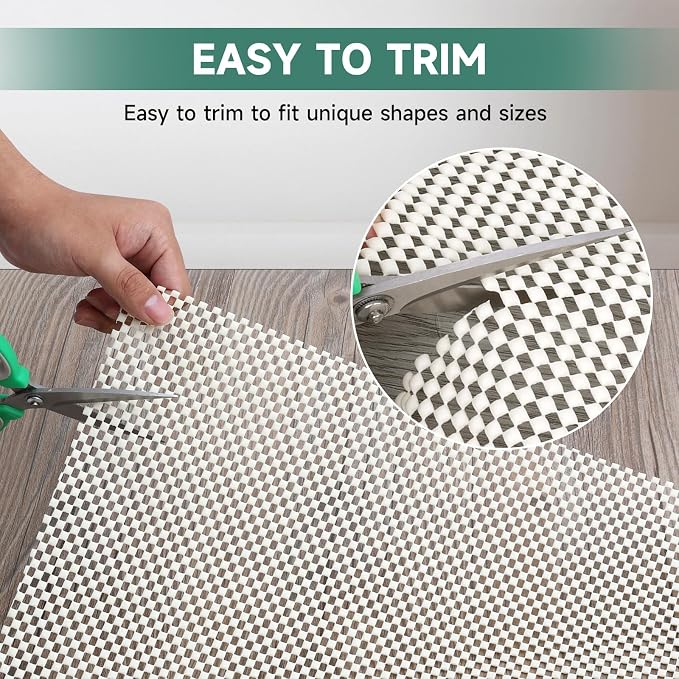 BALEINE Non Slip Rug Pad Rug Gripper for Hardwood Floors, Extra Thick Non Slip Mat Under Carpet (5'x7')