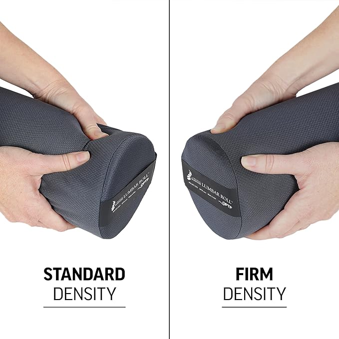 OPTP The Original McKenzie Lumbar Roll – USA-Made Low Back Lumbar Support for Office Chair & Car Seat Back Support Cushion. The Preferred Lumbar Pillow by Physical Therapists - Firm Density