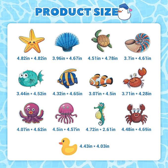 UNEEDE Kids Bathtub Mat with 24PCS Non Slip Bathtub Stickers, Non Slip Shower Mat for Toddlers, Washable Anti Slip Tub Surface, Soft Rubber Mat for Bathtub Shower, Waterproof Essentials