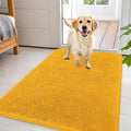 OLANLY Dog Door Mat for Muddy Paws 44x32, Absorbs Moisture and Dirt, Absorbent Non-Slip Washable Doormat, Quick Dry Chenille Mud Mat, Entry Indoor Entryway Carpet for Inside Floor, Golden Yellow
