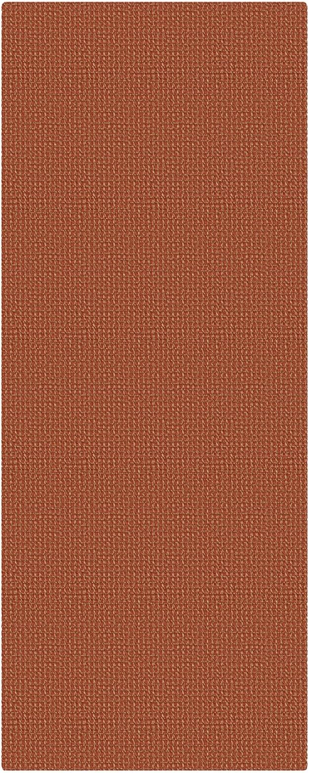 KOZYFLY Woven 2x5 Entry Runner Rug, Washable Runners for Entryway, Non Slip Hallway Rug, Small Throw Carpet Runner for Kitchen, Bedside, Hall, Bathroom, Burnt Orange/Tan