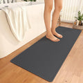 YDKGL Bathroom Runner Non Slip, Extra Soft Absorbent Quick Dry Bath Mats, Foam Weave Texture Thin Bath Rugs Washable with Rubber Backing, 24" x 70“