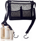 Hanging Mesh Shower Caddy With 4 Storage Pockets & Hooks, Adjustable Hanging Shower Storage Organizer for College Dorm, Gym, Swimming & RV Travel