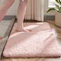 Disolla Bathroom Rugs 24x36 Non Slip Fluffy Bath Mat for Bathroom Floor Washable Plush Luxury Bath Rug for Tub Soft Shaggy Absorbent Shower Sink Mat, Sakura Pink