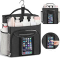 Attmu Shower Caddy Portable, Hanging Shower Bag for Dorm Room College, Large Capacity Quick Dry Mesh Tote Bag for Travel Camping Essentials (Black)