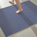 TYUU Large Bathroom Rugs Non Slip Washable Bath Rugs Super Absorbent Bathroom Rug Thin Quick Dry Low Pile Bath Mats, Denim Blue 36"x48"