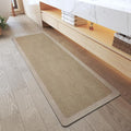 YDKGL Bathroom Runner Rug, Thin Bath Mat Bathroom Rugs Non Slip Washable, Rubber Backing Quick Dry for Floor, Tub and Shower, Brown Beige 17x47