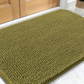 OLANLY Dog Door Mat for Muddy Paws 32x20, Absorbs Moisture and Dirt, Absorbent Non-Slip Washable Doormat, Quick Dry Chenille Mud Mat, Entry Indoor Entryway Carpet for Inside Floor, Willow Green