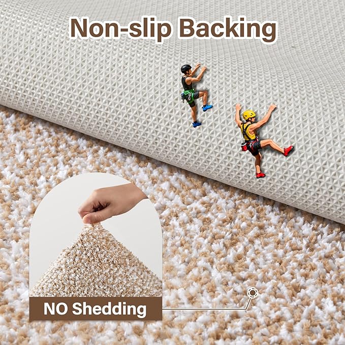 70x24 Long Bathroom Rugs Washable Non Slip, Beige Bath Mat for Bathroom Floor Tub, Soft Absorbent Quick Dry Mats for Shower, Bathtub,Home Decor