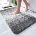 OLANLY Small Bathroom Rugs Mat 24x16, Extra Soft Absorbent Microfiber Bath Rugs, Rubber Backing, Quick Dry, Machine Washable Bath Mats for Bathroom Floor, Tub and Shower, Home Decor Accessories, Grey