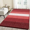 Kitinjoy Indoor Outdoor Door Mat, 59x36 Non-Slip Absorbent Dirt Trapper, Low-Profile Washable Inside Entrance Front Floor Mat, Sturdy Soft Entry Dotted Ombre Doormats for Entryway, Burgundy
