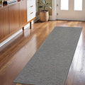 LEKEEPGO Long Door Mat 24"x59", Non Slip Door Mat Indoor Entrance, Rubber Backing Front Indoor Door mats Washable Absorbent Low-Profile Entryway Entry Resist Dirt Inside Hallway Door Mats, Light Grey