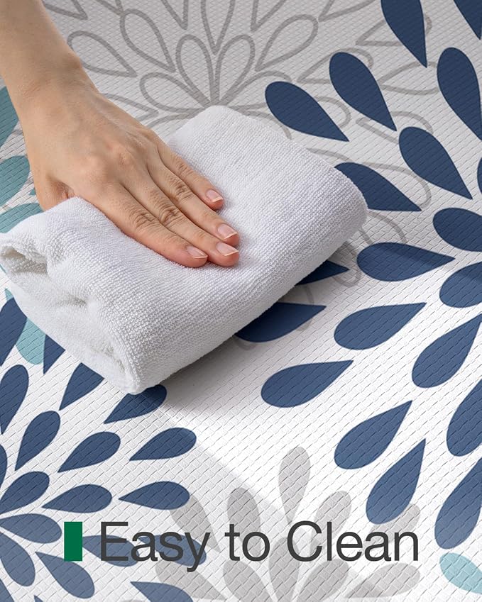 LUMI Anti Fatigue Kitchen Cushioned Mat for Floor, Padded Waterproof Runner for Standing, Stain Resistant Comfort Rugs for Home, Sink, Laundry, 24x87
