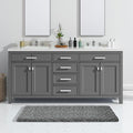 Yimobra Luxury Bathroom Rugs, Fluffy Bath Mats, Non Slip, Water Absorbent Microfiber, Machine Washable, Plush Runner Shower Rug, Thick Matts for Bathroom Floor/Tub, 47"x 24", Light Gray and Black Gray