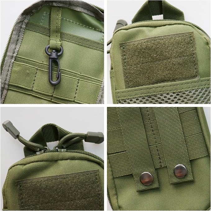 Tactical Molle Pouch – Compact EDC Utility Gear Pouch, Water-Resistant & Abrasion-Resistant 800D Nylon Belt Bag, Military Carry Accessory for Phone, Tools, and Essentials