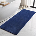 TYUU Bathroom Runner Rug, Ultra Soft Long Bath Mat Machine Washable Super Absorbent Quick Dry Bathroom Runner Rugs 24 x 60 Non Slip, Navy Blue 24" x 60"