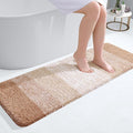 OLANLY Bathroom Runner Rugs Mat 47x17, Extra Soft Absorbent Microfiber Bath Rugs, Rubber Backing, Quick Dry, Washable Long Bath Mats for Bathroom Floor, Tub and Shower, Home Decor Accessories, Beige