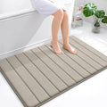 OLANLY Memory Foam Bath Mat 44x32, Super Soft Absorbent Bathroom Rugs, Quick Dry, Machine Washable Shower Floor Rugs, Bathmat Carpet, Bathroom Home Decor Accessories, Warm Taupe