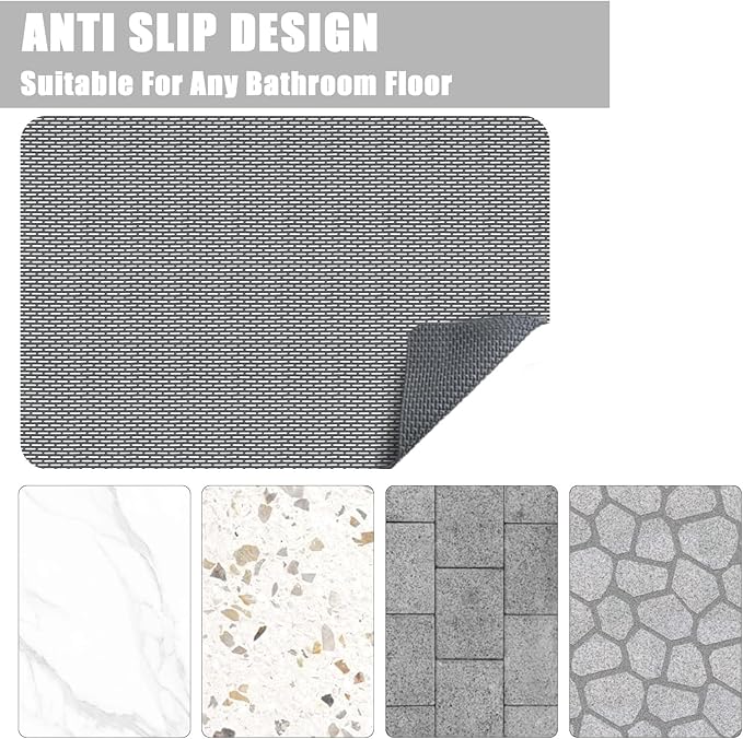 Non Slip Shower Mat: 36" X 24" Extra Large Shower Mats for Inside Shower - PVC Quick Dry Shower Stall Mat with Hundreds Drain Holes