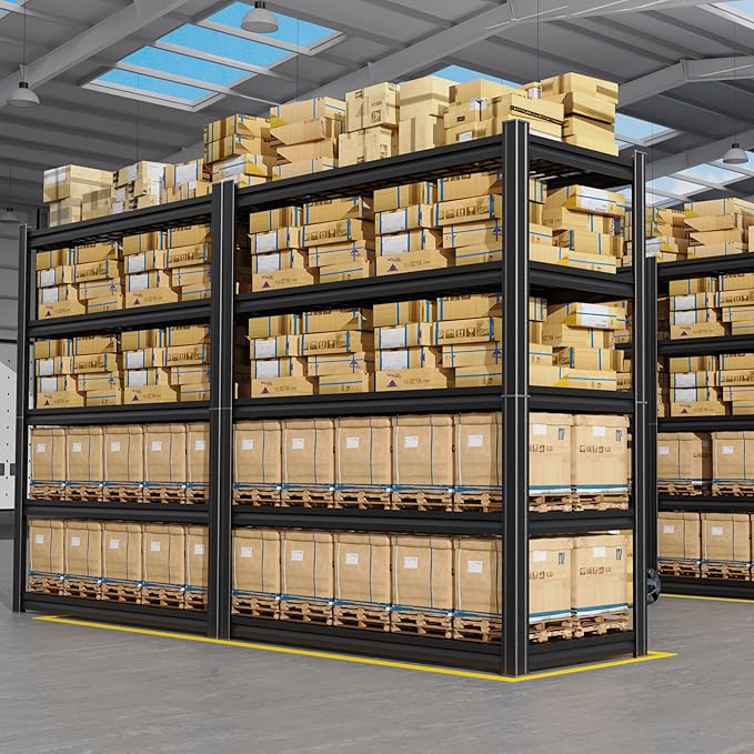 Set of 9-71"H Garage Shelving-3000LBS 5 Tier Storage Shelves,Adjustable Heavy Duty Metal Shelving Unit and Storage Large Wire Rack,Utility Steel Shelf For Shop Warehouse Industrial Pantry 71"x35"x16"