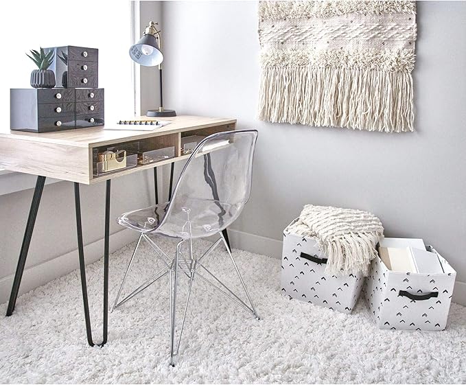 IDesign Decorative Countertop Vanity Tray Organizer for Bathroom, Bedroom, Closet, Entryway, The Clarity Collection – 4” x 8” x 2”, Clear, Small