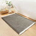 Waffle Bath Mat - Boho Bathroom Rugs Non Slip Washable, Super Absorbent & Quick Dry, Soft Bath Mat Farmhouse Bathroom Decor, 24'' x 36'', Olive Green and White