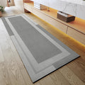 YDKGL Extra Long Non Slip Bathroom Runner Bath Mat, Rubber Backing Ultra Thin Bath Rug Fit Under Door Quick Dry Super Absorbent Washable Shower Mat for Bathroom Floor Bathtub Sink, Grey 24"x70"