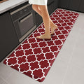 WISELIFE Anti Fatigue Floor Mat - 4/5 Inch Thick Kitchen Mat Non Slip Waterproof Heavy Duty Ergonomic Comfort Mat Durable for Home, Office, Sink, Laundry,(22" x 72", Red)