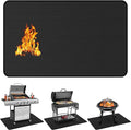 Protebox 60 x 40 inch Under Grill Mats for Outdoor Grill, Double-Sided Fireproof Deck and Patio Protector Mat, Waterproof Oil-Proof BBQ Floor Pad Indoor Fire Pit Fireplace Mat