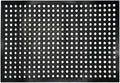 Nexboraque 2 Pack Anti Fatigue Rubber Floor Mats 24 x 36 Inch Non-Slip Restaurant Door Mat Drainage Mat for Indoor Outdoor Wet Area Pool Entry Garden - Black