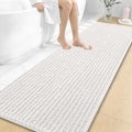 OLANLY Long Bathroom Rugs Runner 70x24, Thick Soft and Absorbent Chenille Bath Mat, Non-Slip, Machine Washable Quick Dry Bath Rugs for Tub Shower Floor, Home Decor Accessories, Ivory