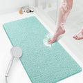 Shower Mat Bathtub Mat Non-Slip,36x16 inch, Soft Tub Mat with Drain,PVC Loofah Bath Mat (Phthalate Free) for Tub and Bathroom,Quick Drying,Green