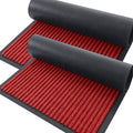 OLANLY Front Door Mat Indoor Outdoor Entrance, 2-Pack 47 x 32 Inch, Waterproof Heavy Duty Doormat, Fade Resistant, Low Profile, Easy Clean Patio Porch Welcome Floor Mats for Entry, Red